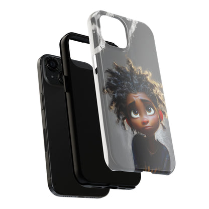 Whimsical Tough Phone Case - Artistic Design for Kids and Tweens