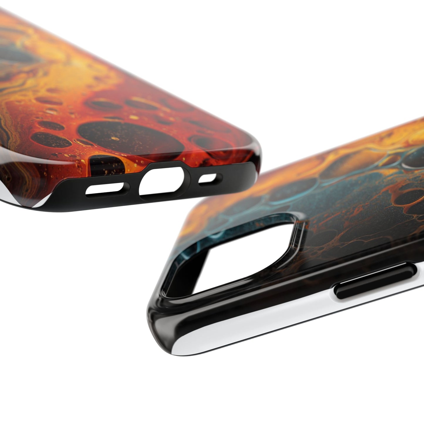 Abstract Lava Tough Phone Case - Vibrant Protective Cover for Adventurous Souls