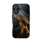 Stunning Gold Swirl Tough Phone Case - Stylish Protection with Elegance