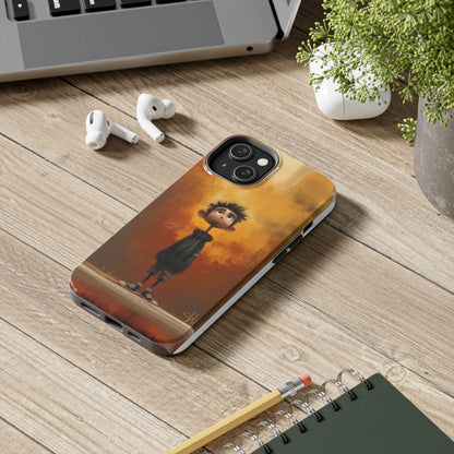 Unique Tough Phone Cases with Artistic Boy Design - Perfect for Kids and Teens