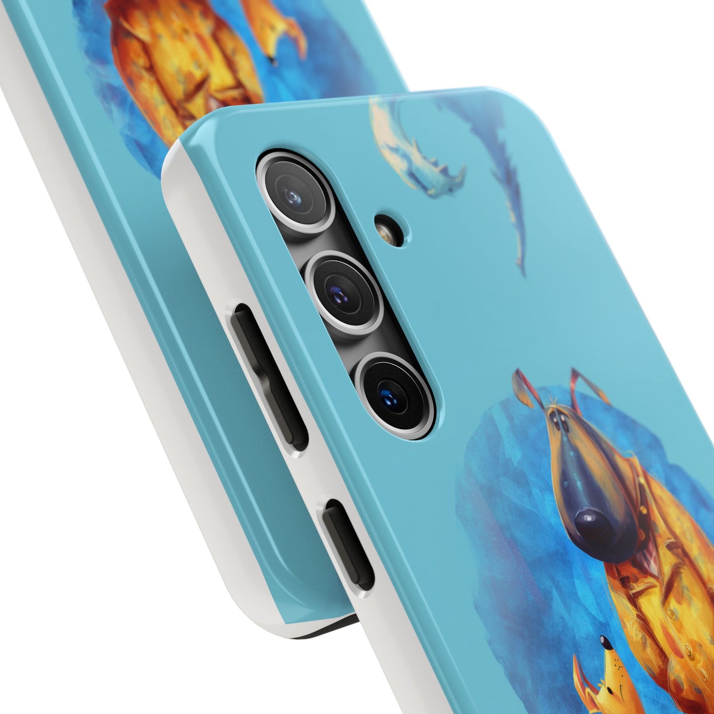 Whimsical Dog-Themed Tough Phone Case for Pet Lovers