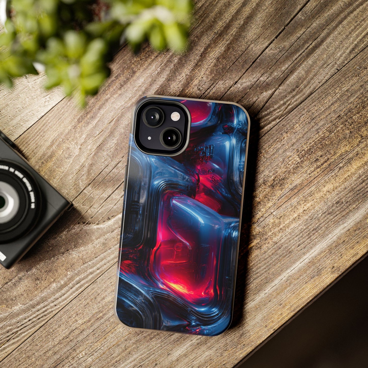 Futuristic Phone Case with Digital Art, Tough Phone Case, Cell Phone Cover, Tech Accessory, Modern Gift for Men and Women