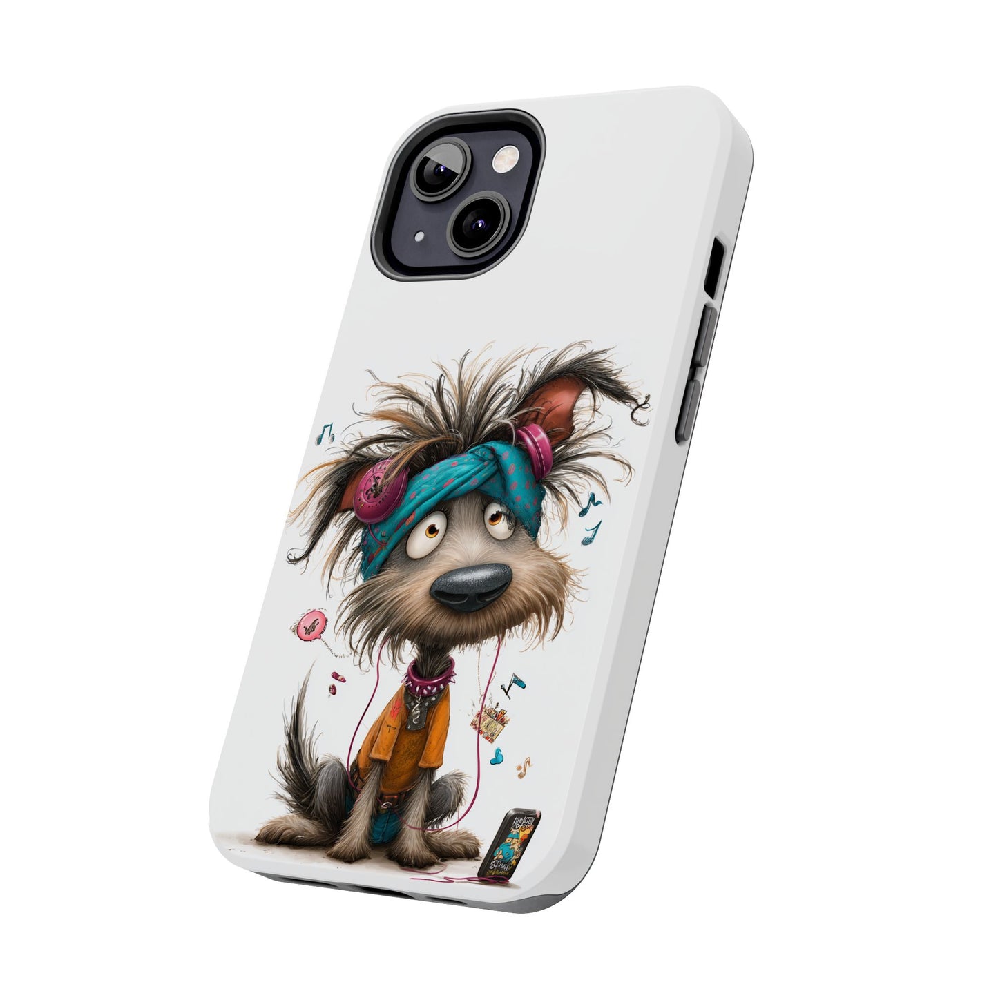 Whimsical Dog Art Phone Case, Tough Phone Cover, Funny Pet Lover Gift, Cute Animal Case, Unique Dog Lover Accessory by Skipper