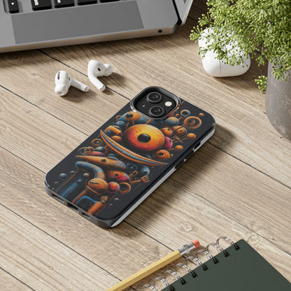 Unique Tough Phone Case with Abstract Art Design