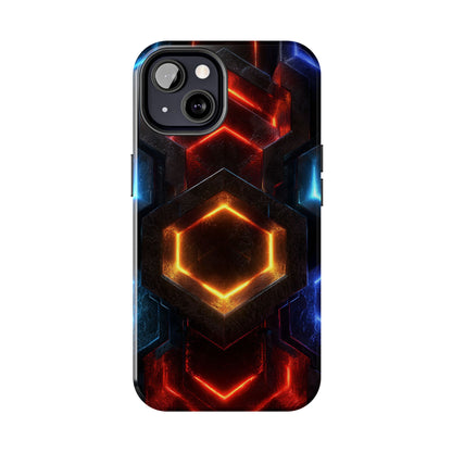 Portal Matrix Neon Nexus Phone Case - Dimensional Gateway Design by Artist Skipper | Premium Red Energy Phone Cover