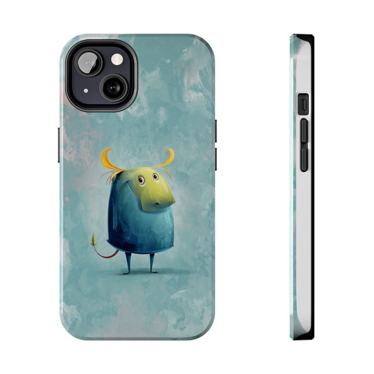 Cute Cartoon Bull Tough Phone Case - Durable & Fun Protection