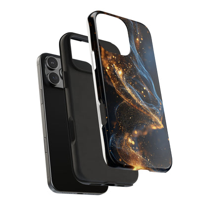 Elegant Gold Swirl Tough Phone Case – Durable & Stylish Protection for Your Device