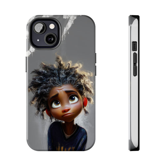 Whimsical Tough Phone Case - Artistic Design for Kids and Tweens