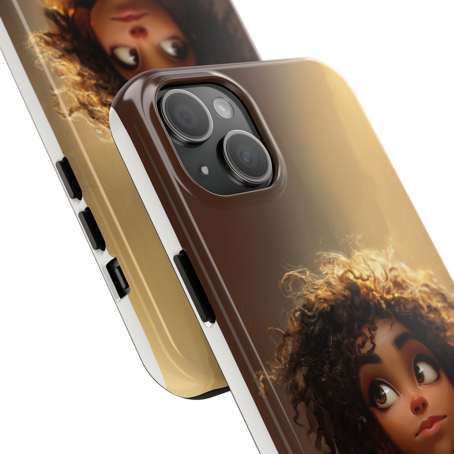 Artistic Tough Phone Case with Whimsical Character Design