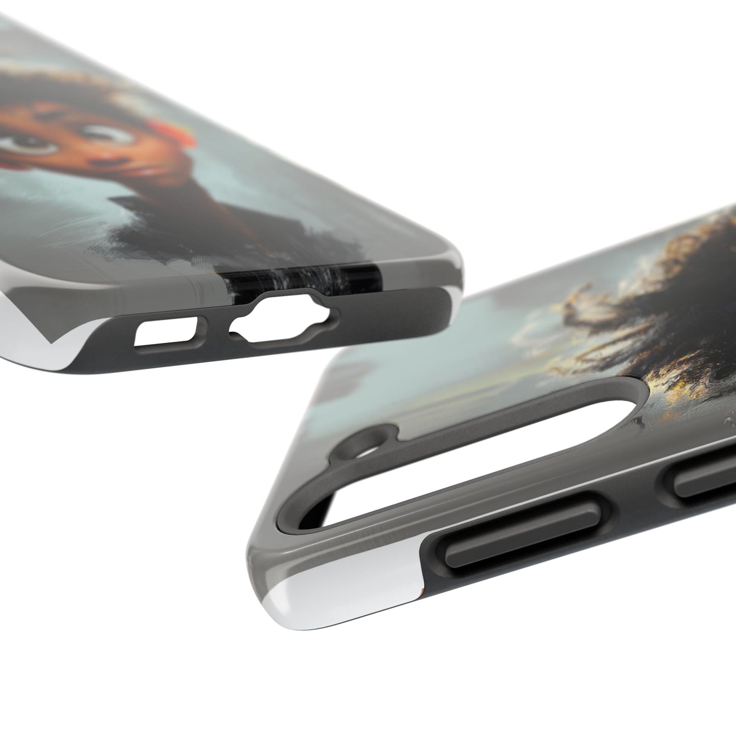 Artistic Tough Phone Case - Unique Design with Character - Great Gift Idea