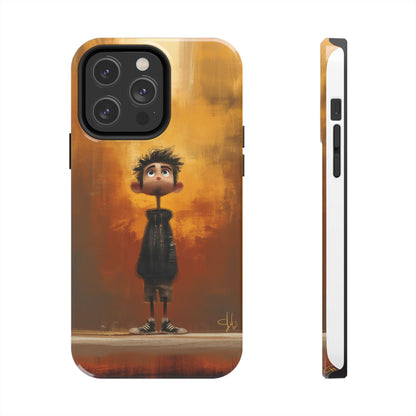 Unique Tough Phone Cases with Artistic Boy Design - Perfect for Kids and Teens