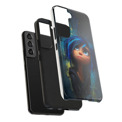 Unique Artsy Tough Phone Case – Emotional Abstract Design for Creative Souls