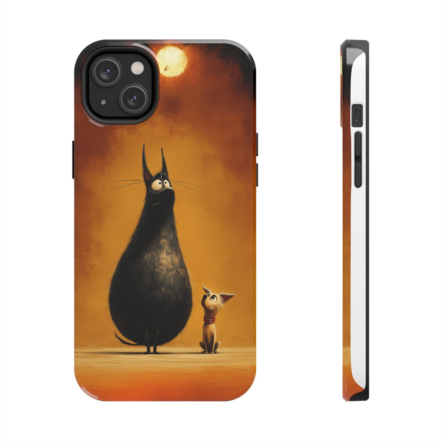 Whimsical Tough Phone Cases - Cat & Dog Design