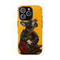 French Bulldog with Red Sunglasses Playing Red Guitar Tough Phone Case