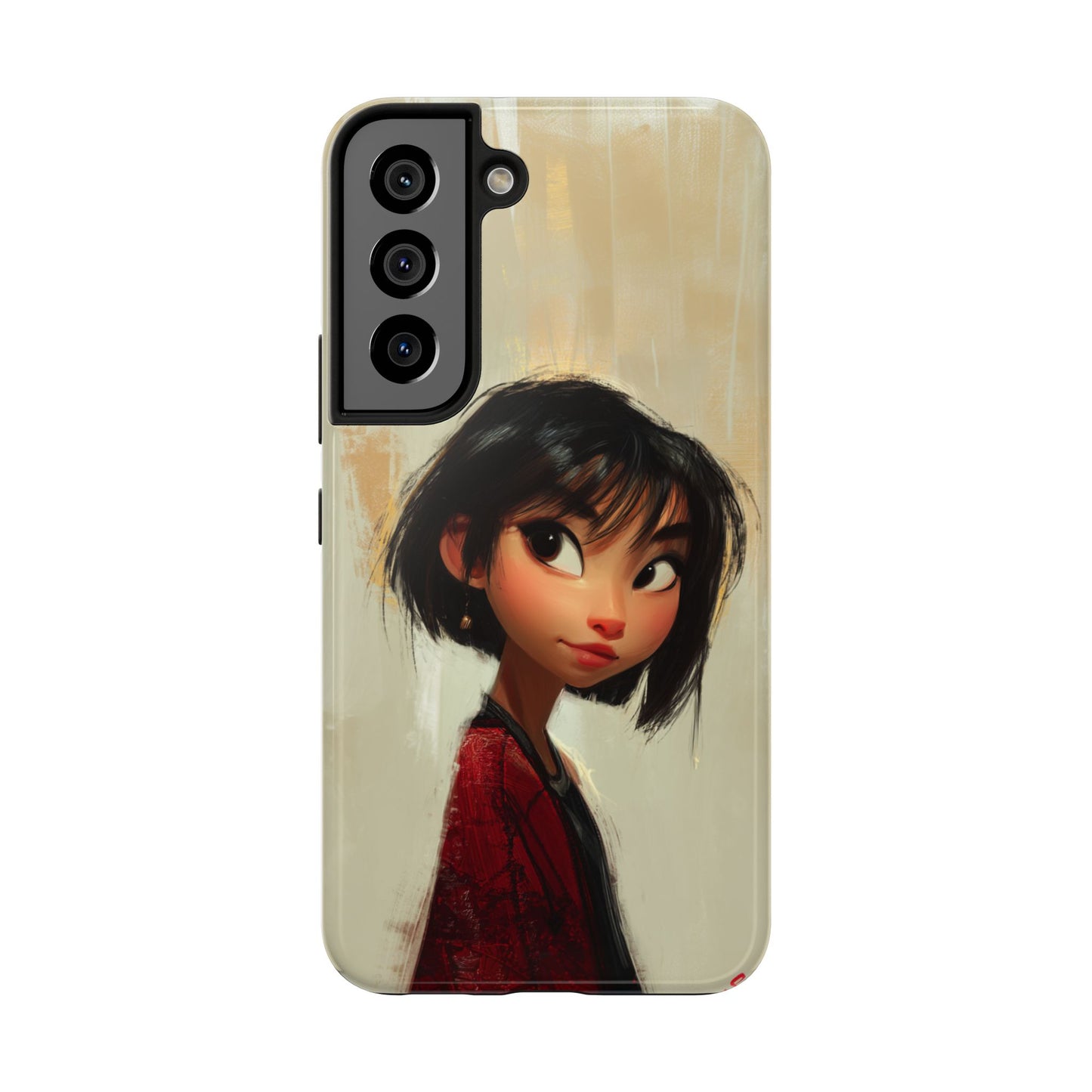 Artistic Tough Phone Case - Cute Character Design for Kids and Teens