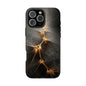 Tough Phone Case - Elegant Gold Fractal Design for Tech Lovers