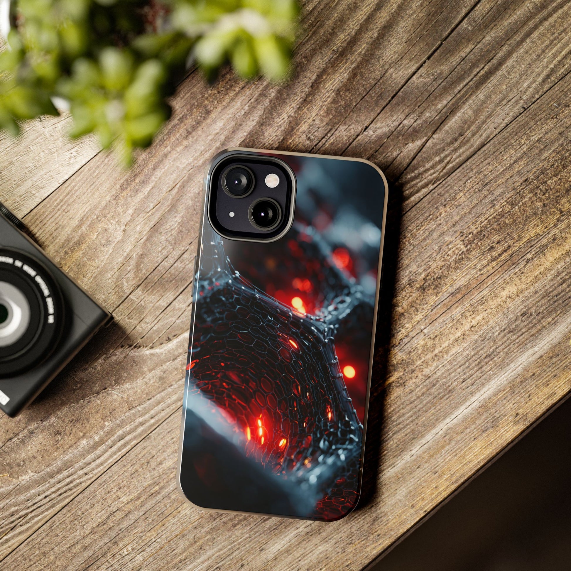 Premium tough phone case with futuristic abstract artwork.