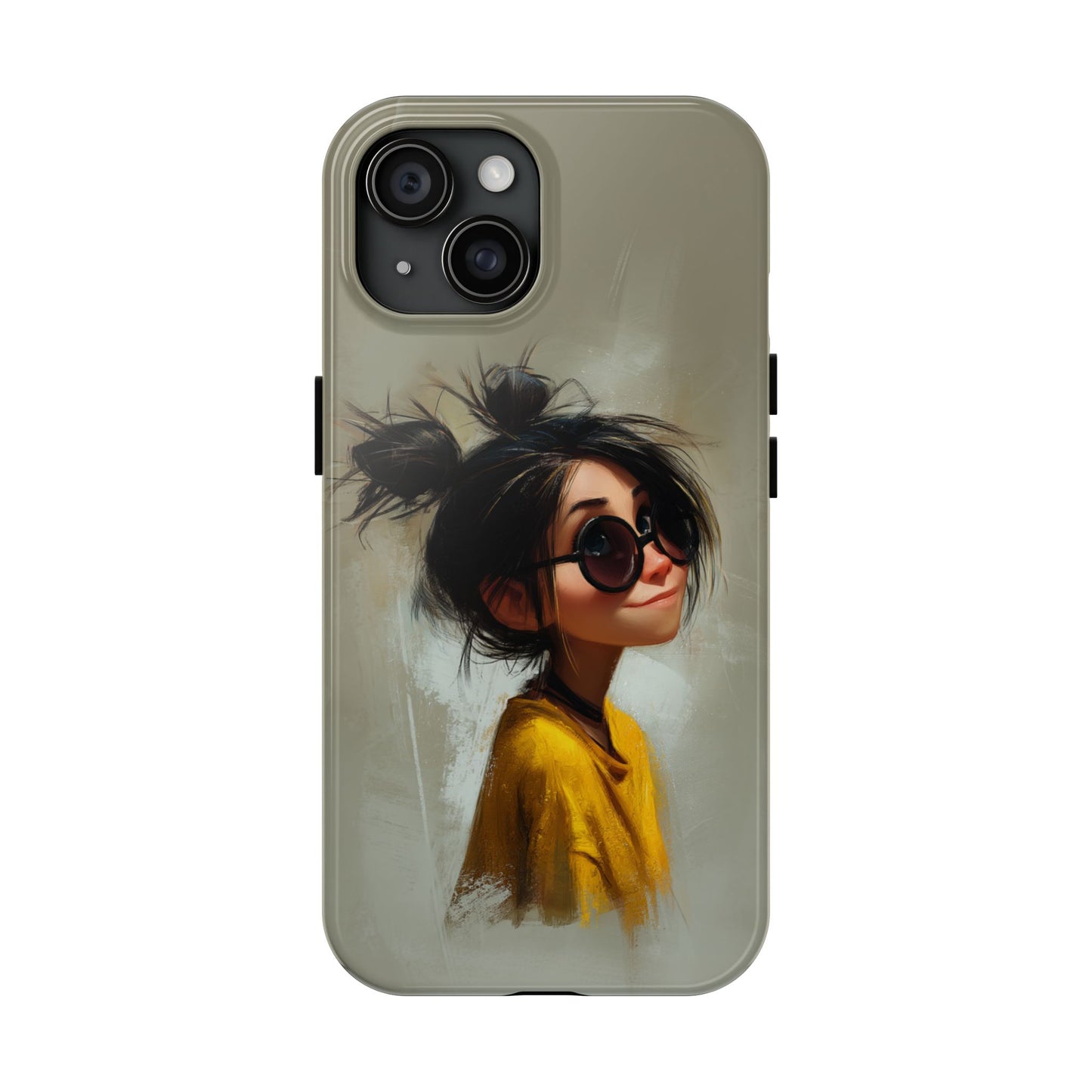 Trendy Tough Phone Case – Stylish Illustrated Girl Design for Fashion Lovers