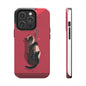 Charming Cat with Guitar Tough Phone Case – Wearable Art for Cat & Music Lovers