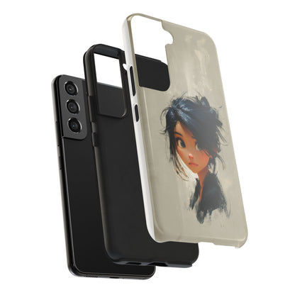 Artistic Tough Phone Case – Unique Portrait Design for Creatives