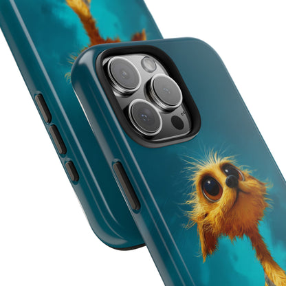 Whimsical Dog Art Tough Phone Case - Durable and Stylish Protection for Pet Lovers