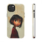 Artistic Tough Phone Case - Cute Character Design for Kids and Teens