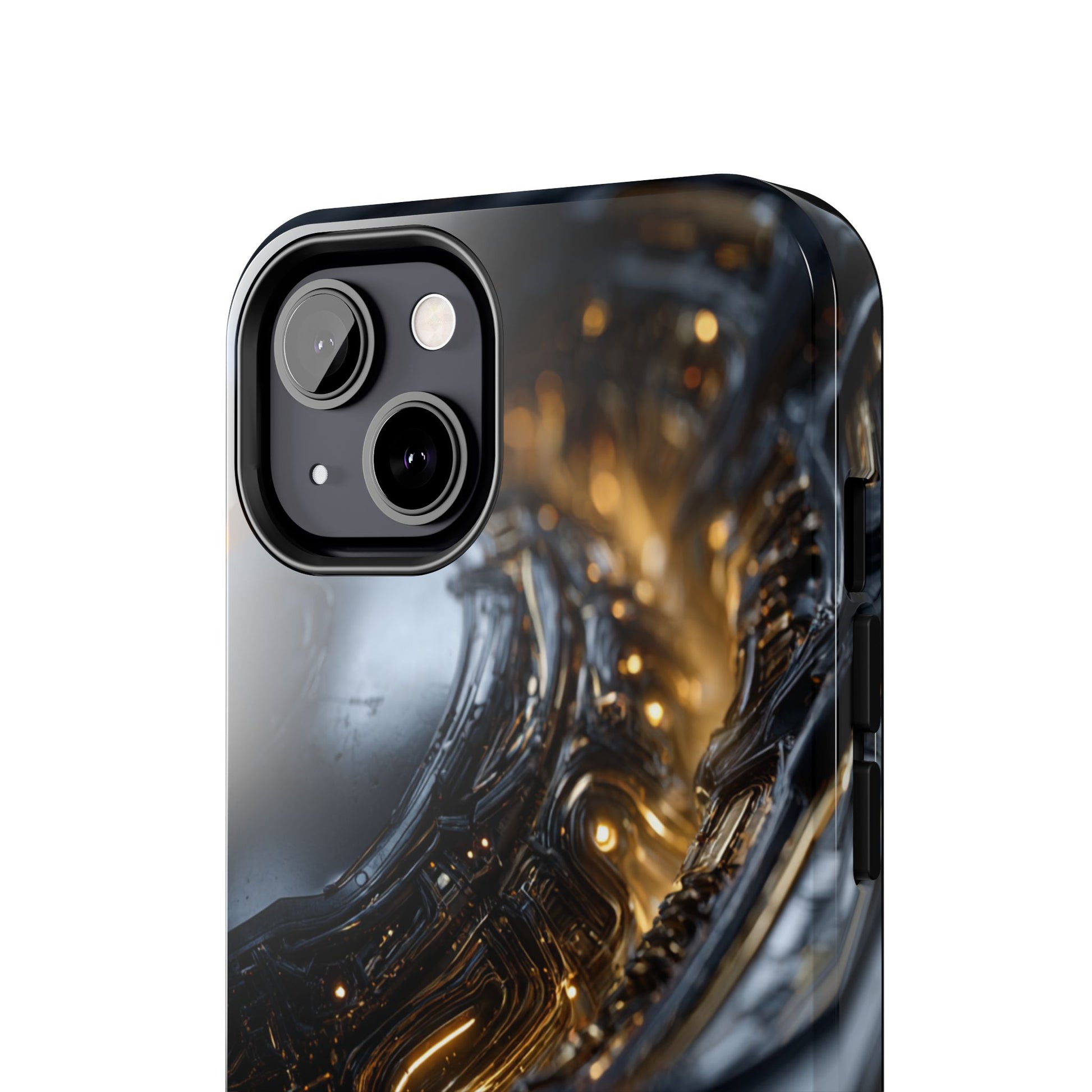 Stylish phone accessory showcasing futuristic lines and textures