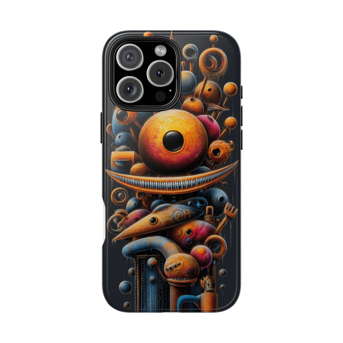 Unique Tough Phone Case with Abstract Art Design