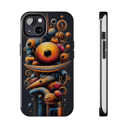 Unique Tough Phone Case with Abstract Art Design