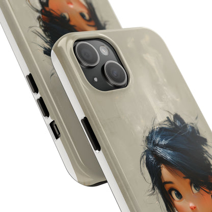 Artistic Tough Phone Case – Unique Portrait Design for Creatives
