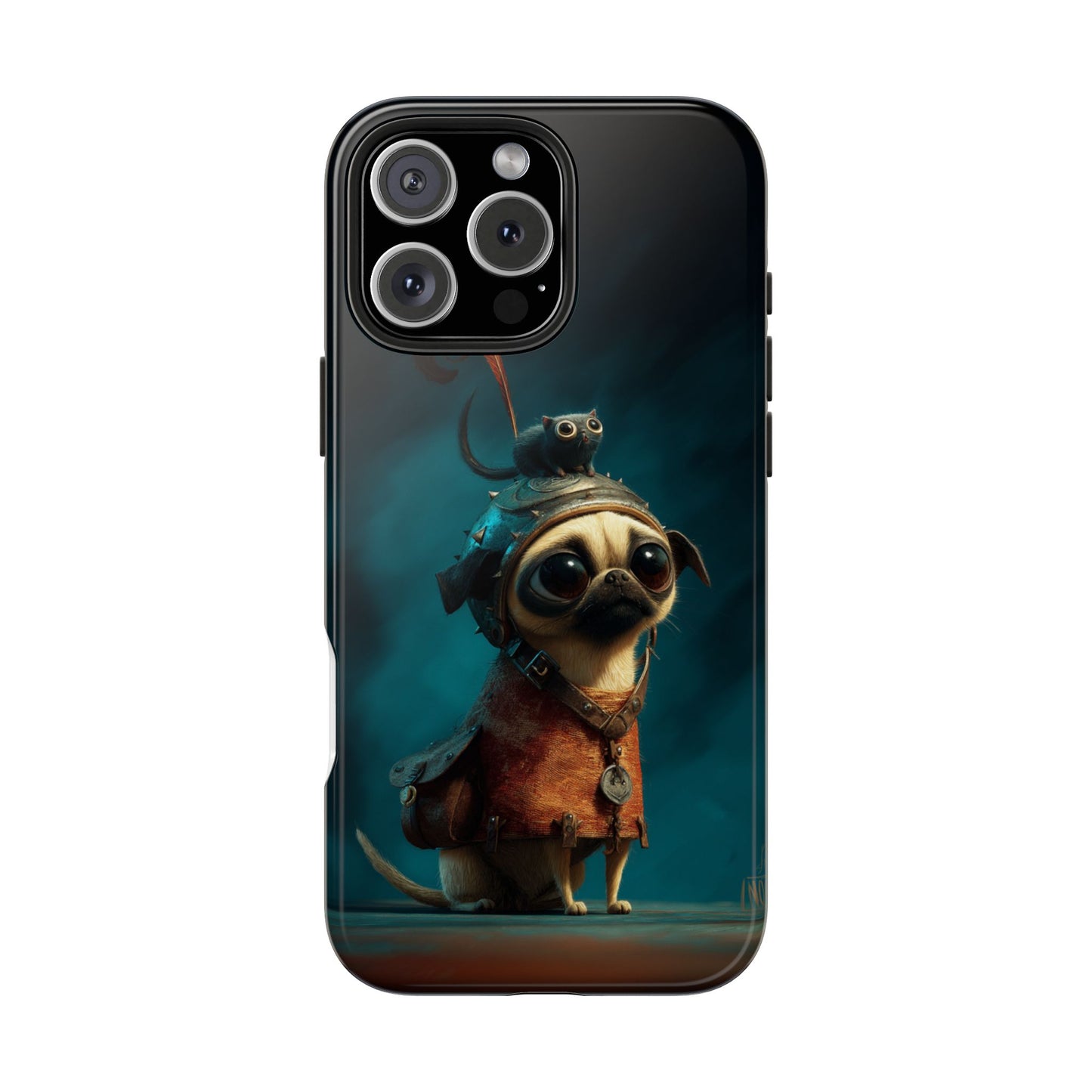 Cute Pug Adventure Tough Phone Case - Durable Protection for Pet Lovers