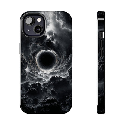 Cosmic Black Hole Tough Phone Case | Sleek Sci-Fi Protection, Unique Art Accessory for Tech Lovers by Skipper