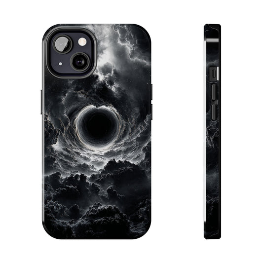 Cosmic Black Hole Tough Phone Case | Sleek Sci-Fi Protection, Unique Art Accessory for Tech Lovers by Skipper