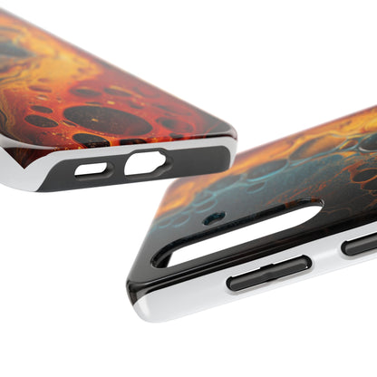 Abstract Lava Tough Phone Case - Vibrant Protective Cover for Adventurous Souls