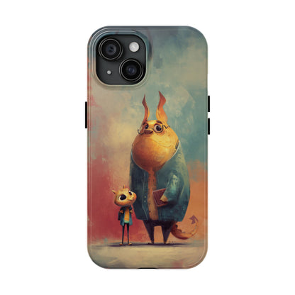 Animal Art Tough Phone Cases, Cute Character Phone Protector, Unique Cartoon Phone Cover, Fun Gift for Kids, Birthday or Holiday Present