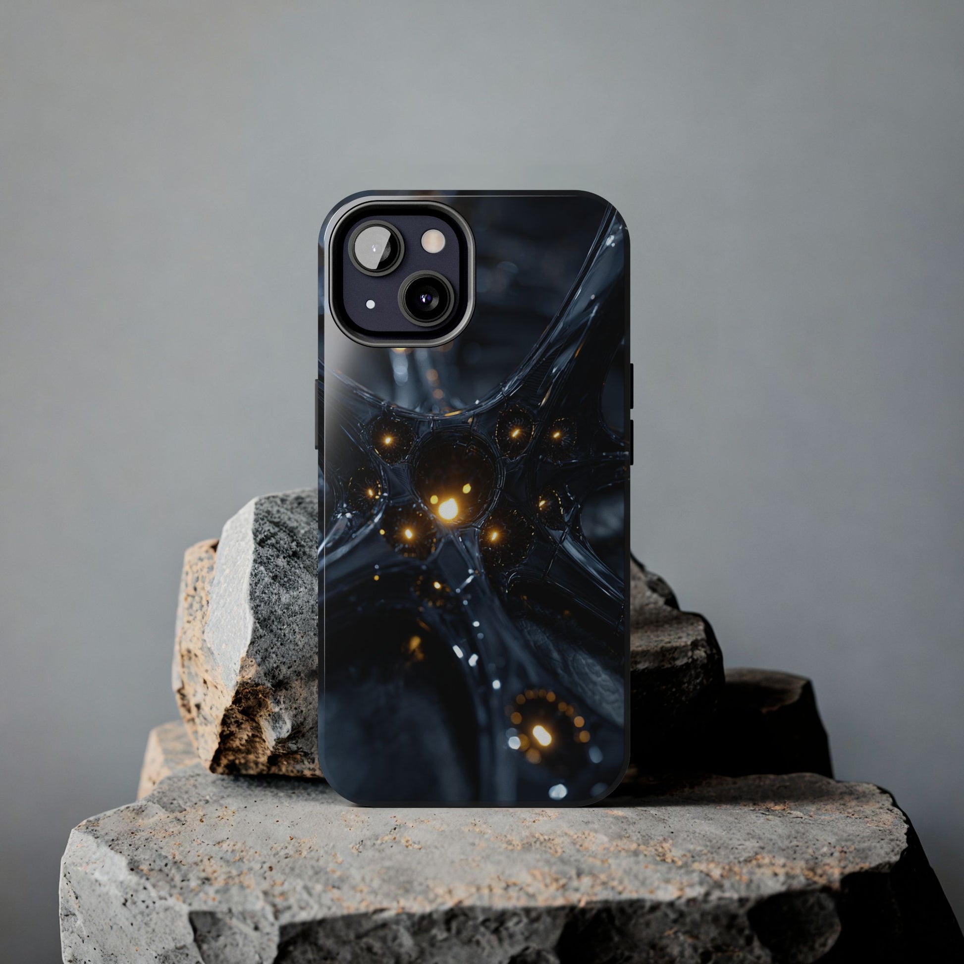 Trendy tech accessory — futuristic phone case for iPhone and Samsung