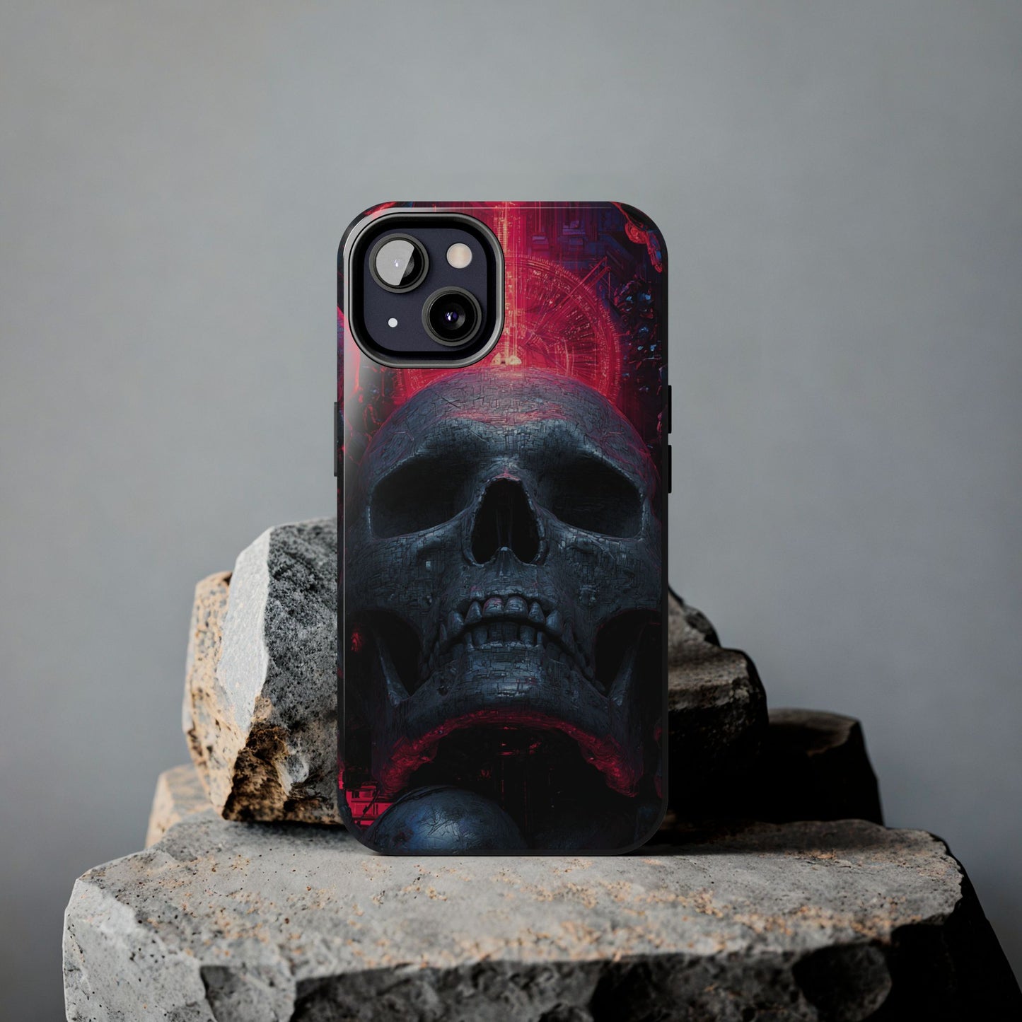 Dark Skull Tough Phone Case | Gothic Protection for Him
