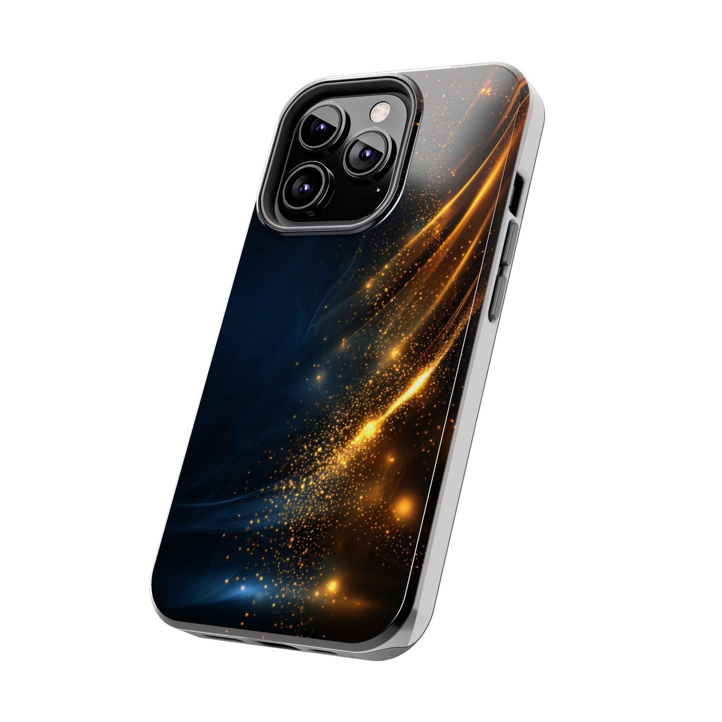 Galaxy Glitter Tough Phone Case - Shockproof Protection for iPhone
