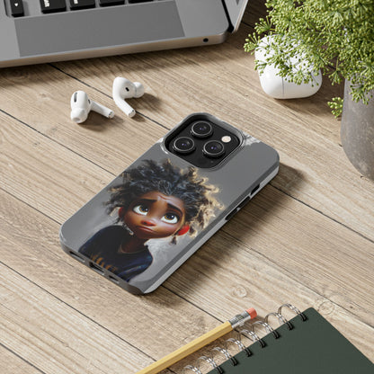 Whimsical Tough Phone Case - Artistic Design for Kids and Tweens