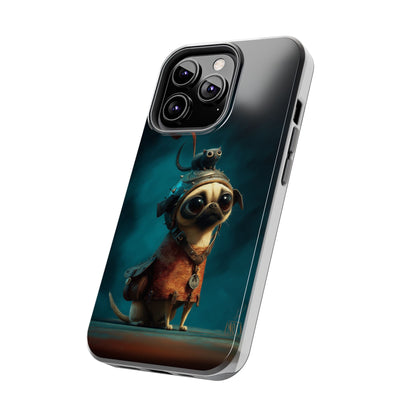 Cute Pug Adventure Tough Phone Case - Durable Protection for Pet Lovers