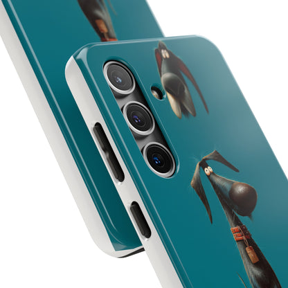 Whimsical Dog Art Tough Phone Case - Durable Protection for Pet Lovers