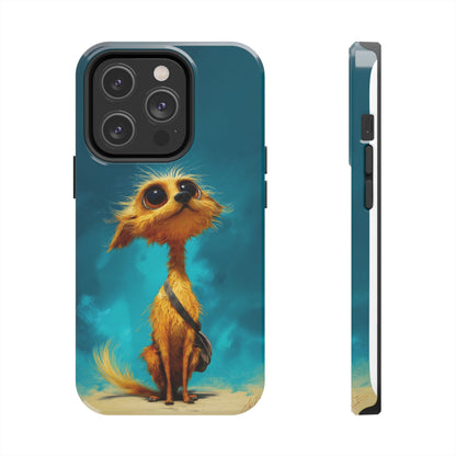 Whimsical Dog Art Tough Phone Case - Durable and Stylish Protection for Pet Lovers