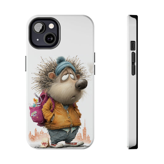 Cute Hedgehog Tough Phone Case by Skipper – Durable Protection & Whimsical Design for Kids and Animal Lovers