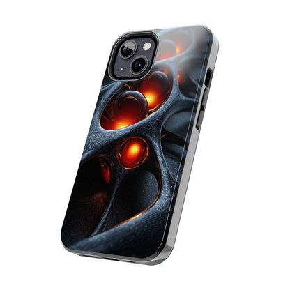 Tough Phone Cases with Fiery Design - Unique Protective Case, Tech Gift, Cyberpunk Aesthetic, Durable Phone Accessory, Trendy Style