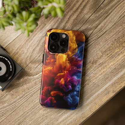 Vibrant Abstract Tough Phone Case | Bold Colorful Art Cover, Custom Stylish Accessory for Tech Lovers by Skipper