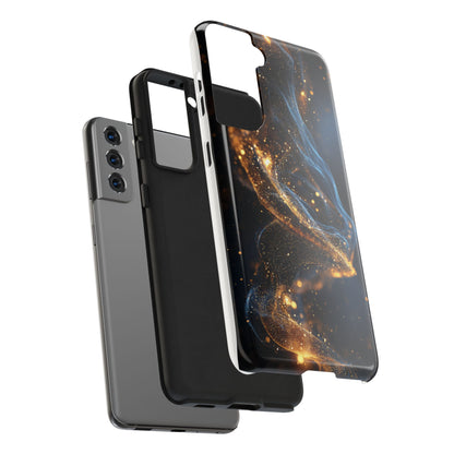 Elegant Gold Swirl Tough Phone Case – Durable & Stylish Protection for Your Device