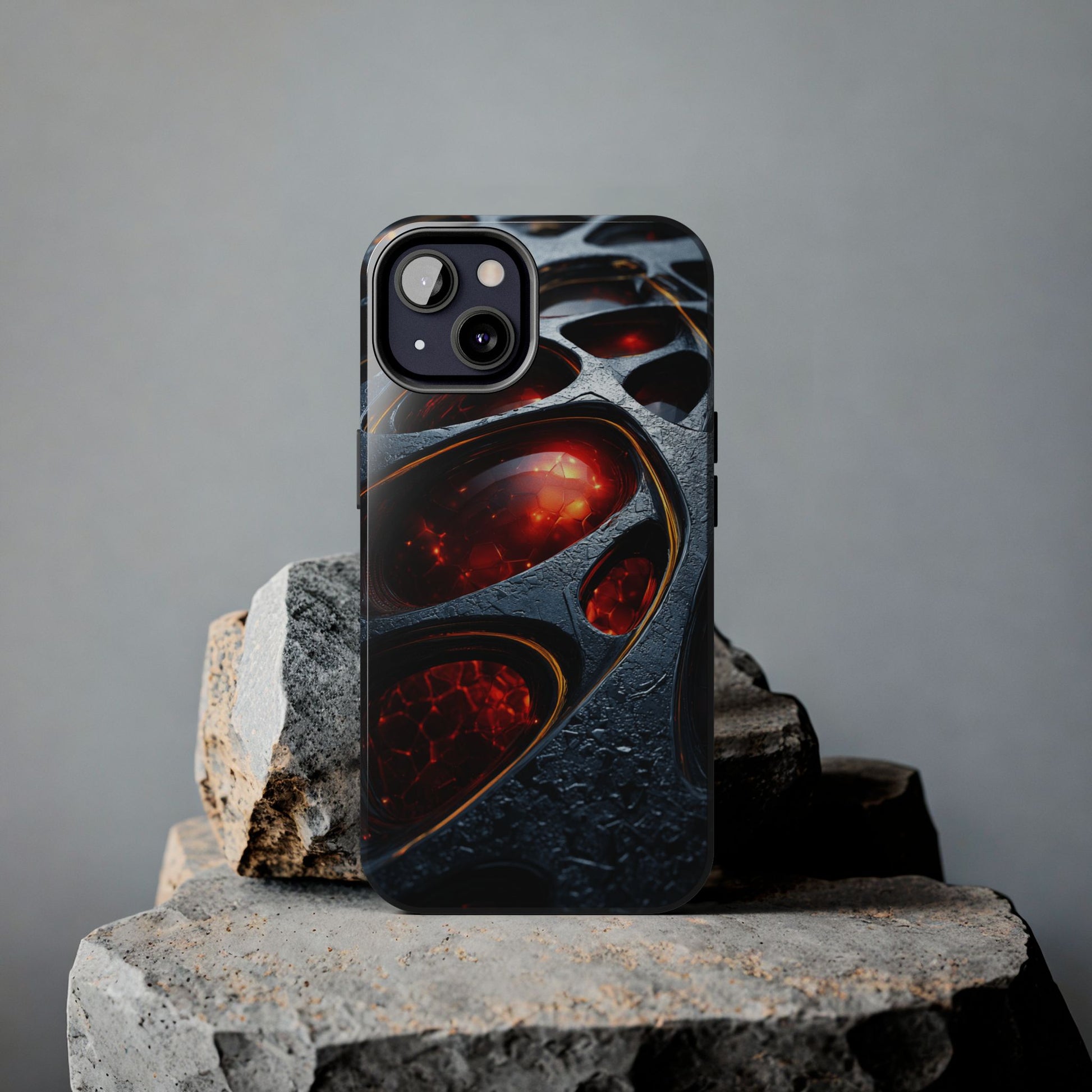 Durable tough phone case with stylish pattern