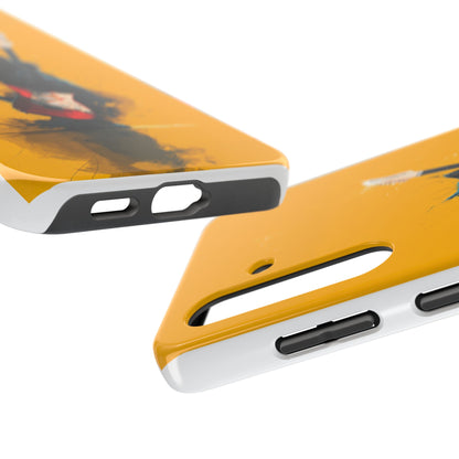 Black Cat Playing Red Guitar Tough Phone Case