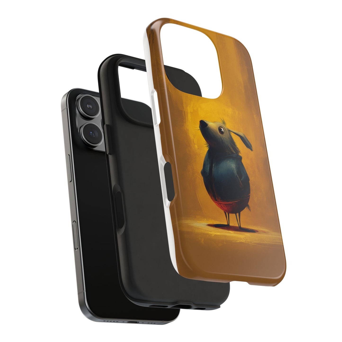 Whimsical Dog Art Tough Phone Case - Durable & Stylish