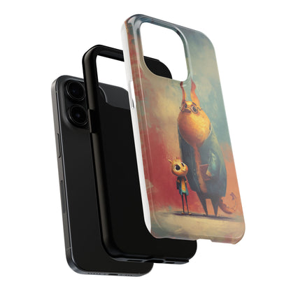 Animal Art Tough Phone Cases, Cute Character Phone Protector, Unique Cartoon Phone Cover, Fun Gift for Kids, Birthday or Holiday Present